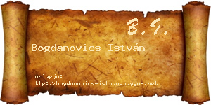 Bogdanovics István névjegykártya